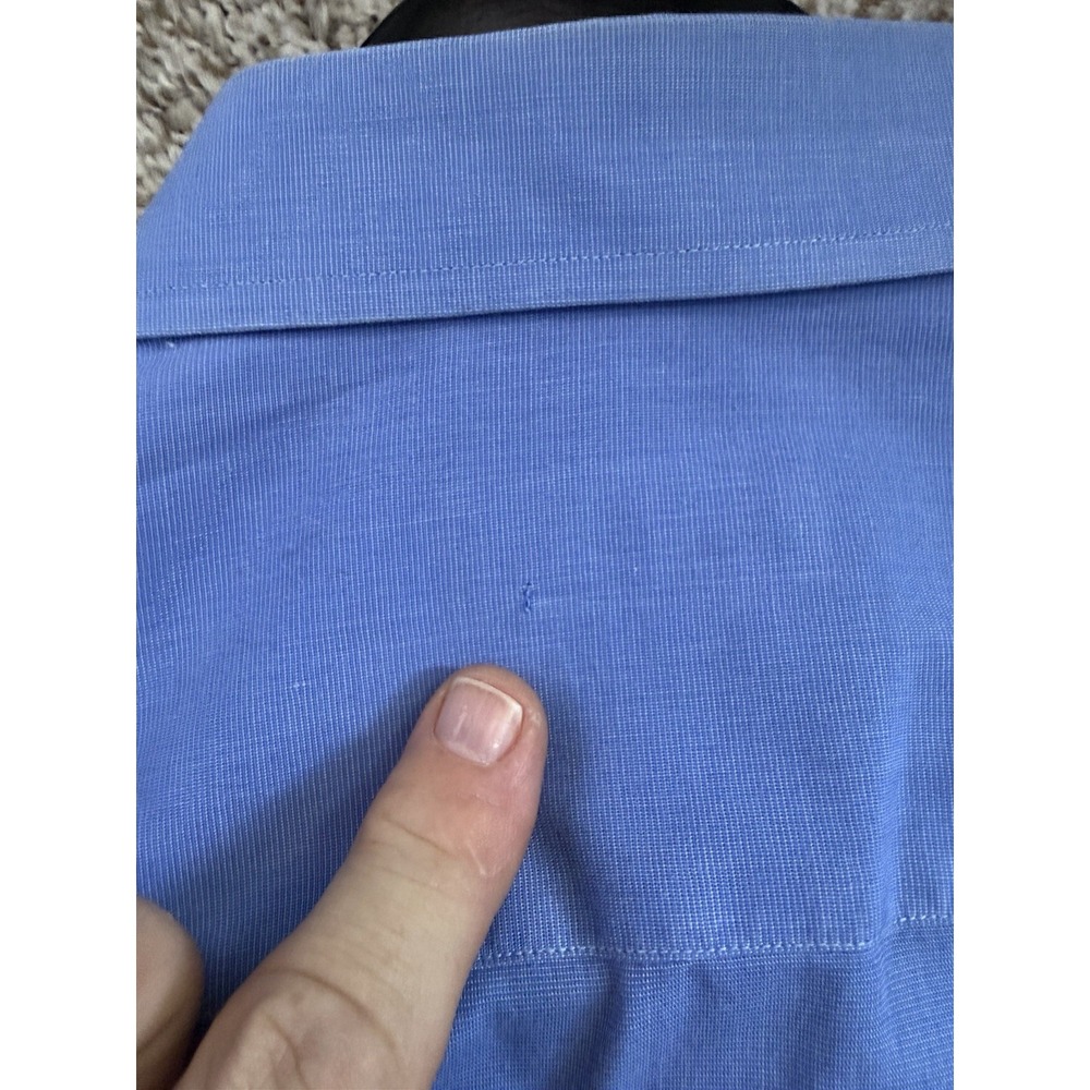 Fendi Roma Blue Button Front Dress Shirt Mens 16.5 42 Long Sleeve Italy - Picture 11 of 12
